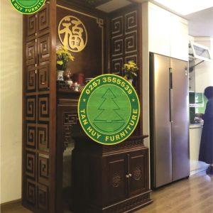 mẫu bàn thờ đứng gia tiên gỗ Gụ